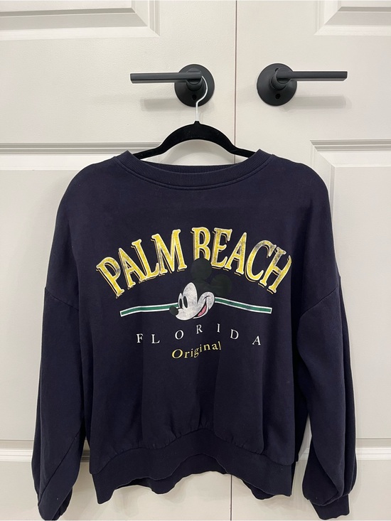 H&M Sweaters - H&M Navy Crewneck Sweatshirt with Yellow Palm Beach Graphic